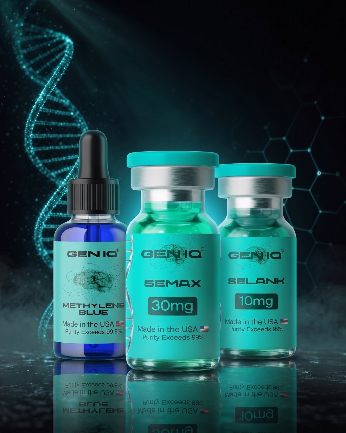 Focus Stack — Semax (30mg), Selank — 10mg, Methylene Blue — 99.99% USP Grade